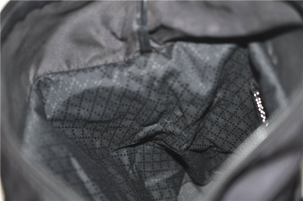 Authentic GUCCI Bamboo Hand Bag Nylon Enamel Black 5905D