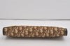 Authentic Christian Dior Trotter Clutch Bag Purse Canvas Leather Brown 5906I