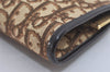 Authentic Christian Dior Trotter Clutch Bag Purse Canvas Leather Brown 5906I