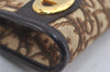 Authentic Christian Dior Trotter Clutch Bag Purse Canvas Leather Brown 5906I