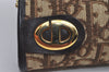 Authentic Christian Dior Trotter Clutch Bag Purse Canvas Leather Brown 5906I