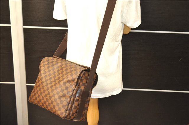 Authentic LOUIS VUITTON Damier Naviglio Shoulder Cross Body Bag N45255 LV 5909C