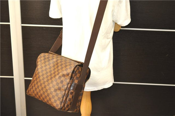 Authentic LOUIS VUITTON Damier Naviglio Shoulder Cross Body Bag N45255 LV 5909C