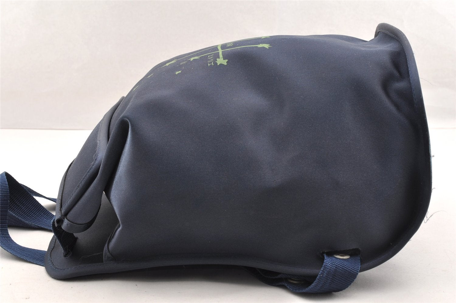 Authentic HERMES Sherpa Nylon Backpack Exhibition 1999 Limited Navy 5909I