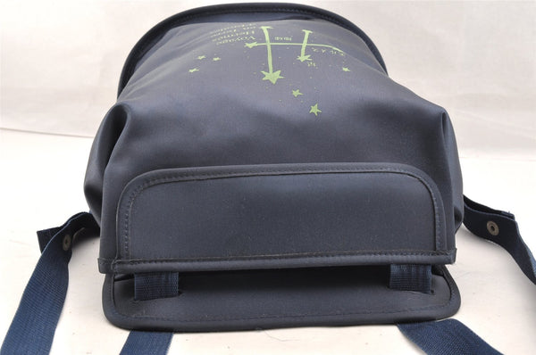 Authentic HERMES Sherpa Nylon Backpack Exhibition 1999 Limited Navy 5909I