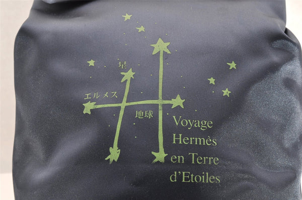 Authentic HERMES Sherpa Nylon Backpack Exhibition 1999 Limited Navy 5909I