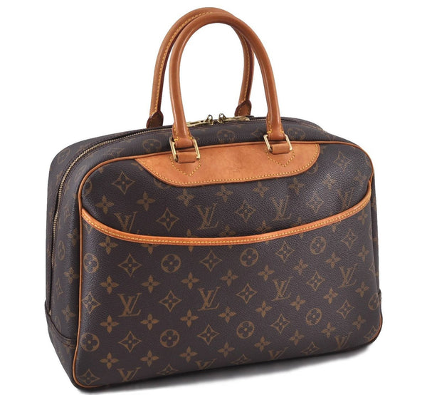 Authentic LOUIS VUITTON Monogram Deauville Hand Bag M47270 LV 5910C