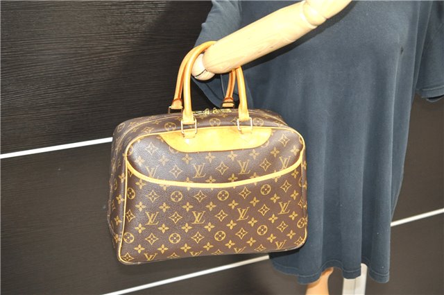 Authentic LOUIS VUITTON Monogram Deauville Hand Bag M47270 LV 5910C