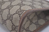 Authentic GUCCI Vintage Clutch Hand Bag Purse GG PVC Leather Brown 5910I