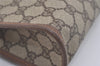 Authentic GUCCI Vintage Clutch Hand Bag Purse GG PVC Leather Brown 5910I