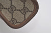 Authentic GUCCI Vintage Clutch Hand Bag Purse GG PVC Leather Brown 5910I