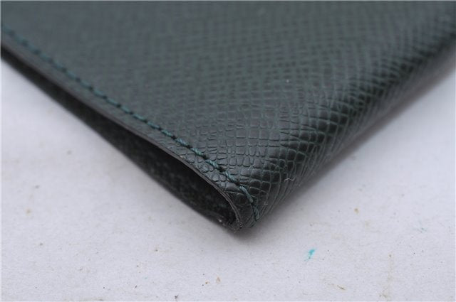 Auth LOUIS VUITTON Taiga Japan 15th Anniversary Documents Case Green LV 5912C