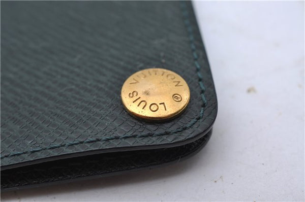 Auth LOUIS VUITTON Taiga Japan 15th Anniversary Documents Case Green LV 5912C