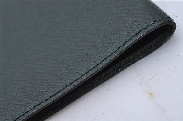 Auth LOUIS VUITTON Taiga Japan 15th Anniversary Documents Case Green LV 5912C