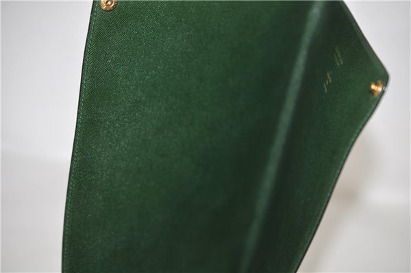 Auth LOUIS VUITTON Taiga Japan 15th Anniversary Documents Case Green LV 5912C