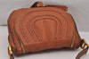 Authentic Chloe Mercie Leather Shoulder Cross Body Bag Purse Brown 5912I
