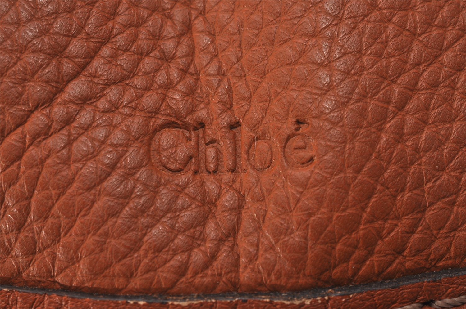 Authentic Chloe Mercie Leather Shoulder Cross Body Bag Purse Brown 5912I