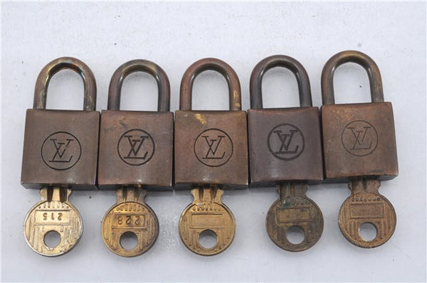 Authentic Louis Vuitton Padlock and Key 10Set Old Model LV 5913D