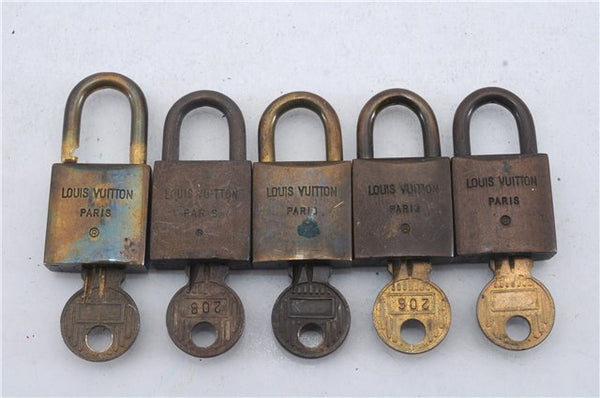 Authentic Louis Vuitton Padlock and Key 10Set Old Model LV 5913D