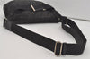 Authentic FENDI Zucca Shoulder Cross Body Bag Purse Canvas Leather Black 5916I