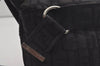Authentic FENDI Zucca Shoulder Cross Body Bag Purse Canvas Leather Black 5916I