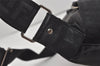 Authentic FENDI Zucca Shoulder Cross Body Bag Purse Canvas Leather Black 5916I