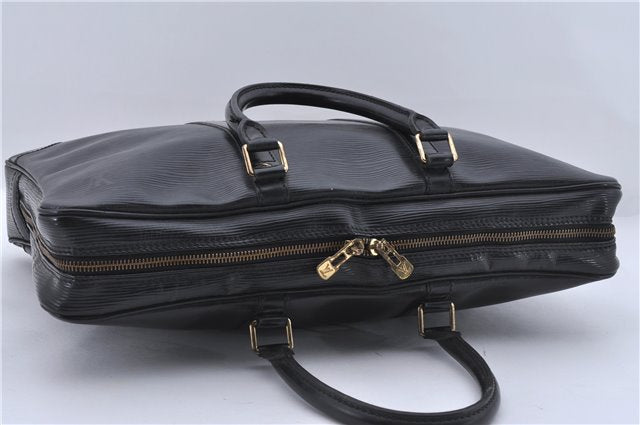 Auth Louis Vuitton Epi Porte Documents Voyage Briefcase Black M59162 LV 5917D
