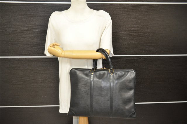 Auth Louis Vuitton Epi Porte Documents Voyage Briefcase Black M59162 LV 5917D