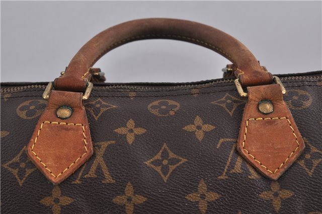 Authentic LOUIS VUITTON Monogram Speedy 30 Hand Bag Purse M41526 LV 5919C