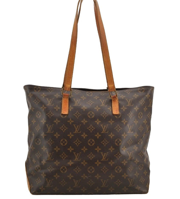 Authentic Louis Vuitton Monogram Cabas Mezzo Shoulder Tote Bag M51151 Junk 5919I