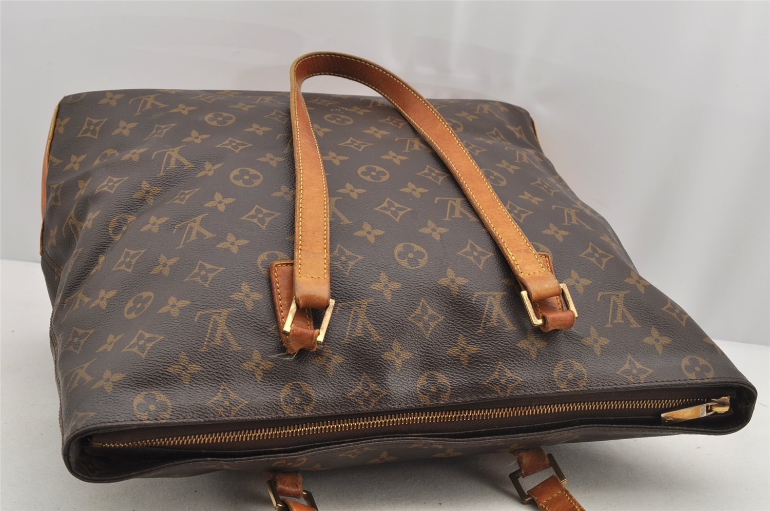 Authentic Louis Vuitton Monogram Cabas Mezzo Shoulder Tote Bag M51151 Junk 5919I