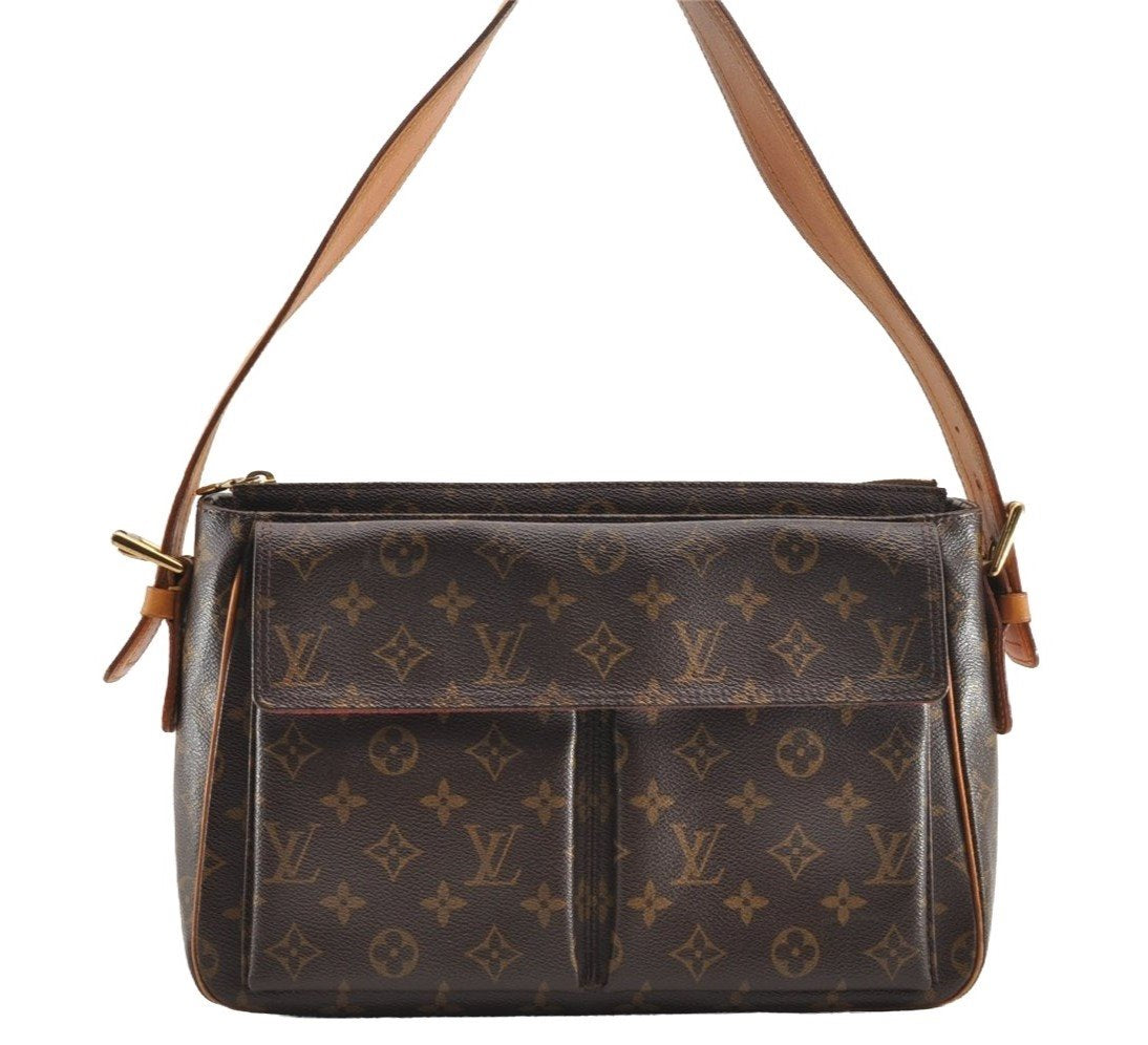 Authentic Louis Vuitton Monogram Viva Cite GM Shoulder Bag M51163 LV 5921I