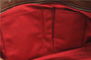 Authentic COACH Check Shoulder Hand Bag Wool Leather 8937 Red Brown 5923D