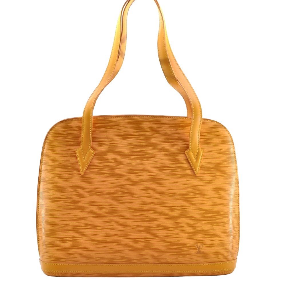 Authentic Louis Vuitton Epi Lussac Shoulder Tote Bag Yellow M52289 LV 5923I