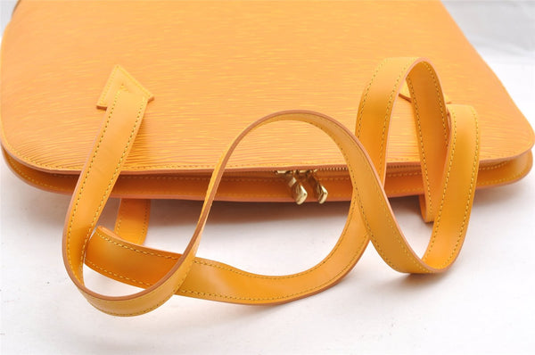 Authentic Louis Vuitton Epi Lussac Shoulder Tote Bag Yellow M52289 LV 5923I