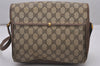 Authentic GUCCI Shoulder Cross Body Bag Purse GG PVC Leather Brown Junk 5925I