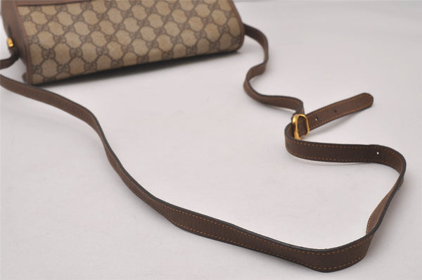 Authentic GUCCI Shoulder Cross Body Bag Purse GG PVC Leather Brown Junk 5925I