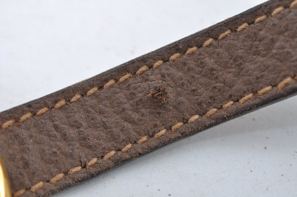 Authentic GUCCI Shoulder Cross Body Bag Purse GG PVC Leather Brown Junk 5925I