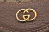 Authentic GUCCI Shoulder Cross Body Bag Purse GG PVC Leather Brown Junk 5925I
