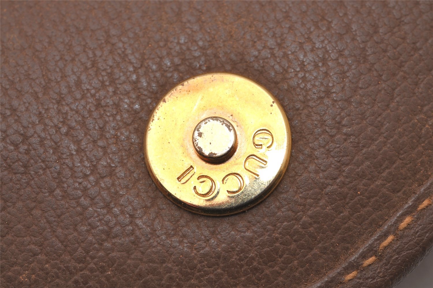 Authentic GUCCI Shoulder Cross Body Bag Purse GG PVC Leather Brown Junk 5925I