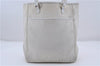 Authentic Christian Dior Trotter Tote Hand Bag Canvas Leather White 5926C