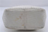 Authentic Christian Dior Trotter Tote Hand Bag Canvas Leather White 5926C
