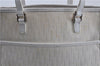 Authentic Christian Dior Trotter Tote Hand Bag Canvas Leather White 5926C
