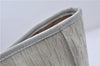 Authentic Christian Dior Trotter Tote Hand Bag Canvas Leather White 5926C