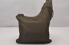 Authentic PRADA Nylon Tessuto Leather Shoulder Cross Body Bag Purse Khaki  5926I