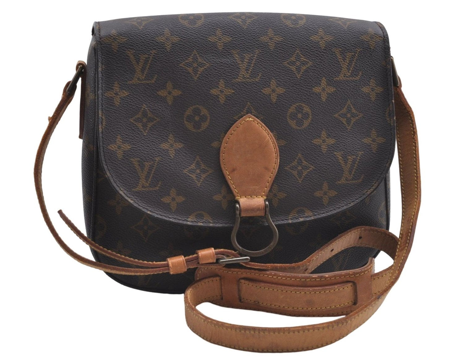Auth Louis Vuitton Monogram Saint Cloud GM Shoulder Cross Bag M51242 LV 5928D