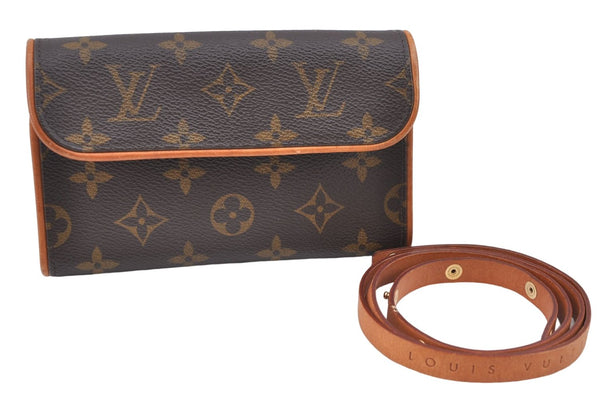 Auth Louis Vuitton Monogram Pochette Florentine Pouch Waist Bag M51855 LV 5929C