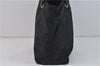 Authentic FENDI Zucca Hand Bag Purse Nylon Leather Black 5930C