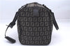 Authentic FENDI Zucchino Hand Boston Bag Purse Canvas Leather Brown 5930D