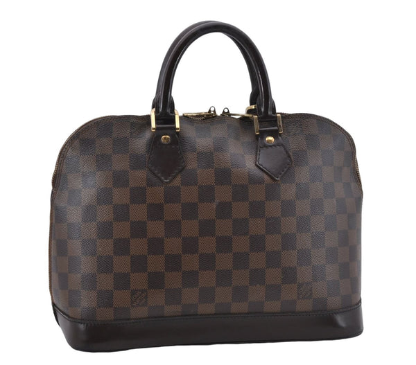Authentic Louis Vuitton Damier Alma Hand Bag N51131 LV 5931D